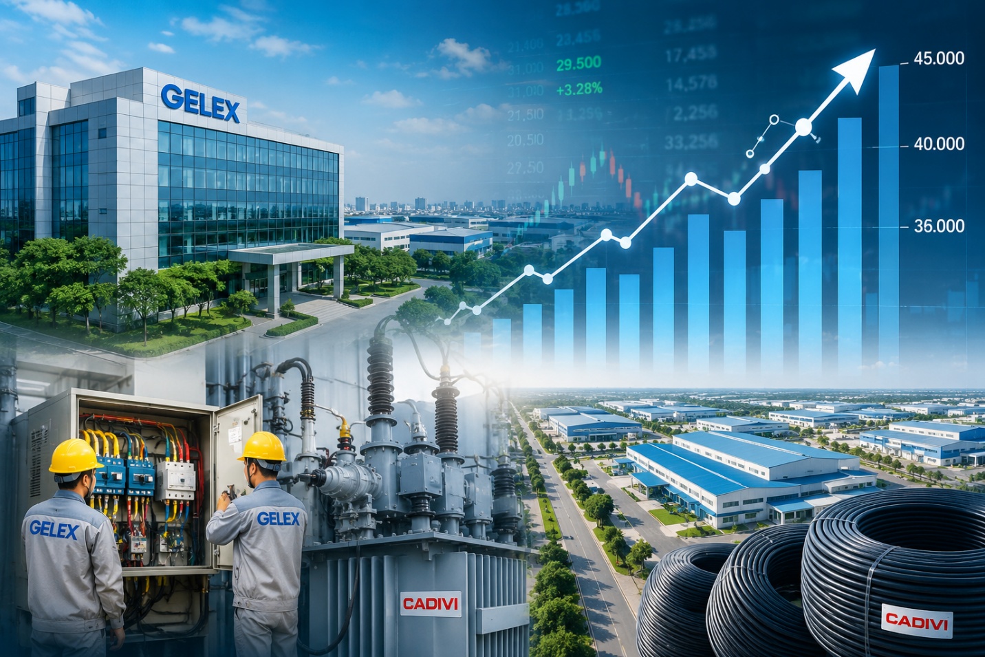 GEX được định giá tới 45.000 đồng/cổ phiếu, cao hơn gần 48% so với hiện tại