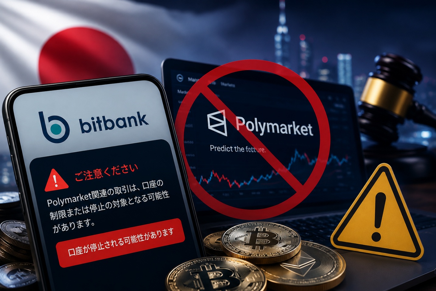 Sàn crypto lớn của Nhật siết giao dịch với Polymarket, nhà đầu tư được cảnh báo khẩn