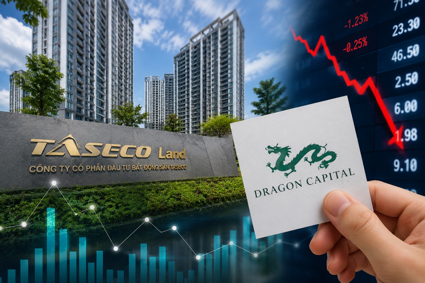 Taseco Land tăng trưởng đột biến, Dragon Capital lại hạ sở hữu xuống dưới 10%