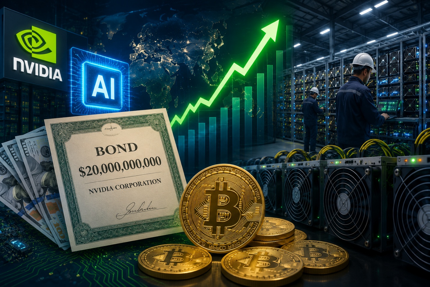 Cơn sốt AI khiến Nvidia muốn vay 20 tỷ USD, thợ đào Bitcoin hưởng lợi