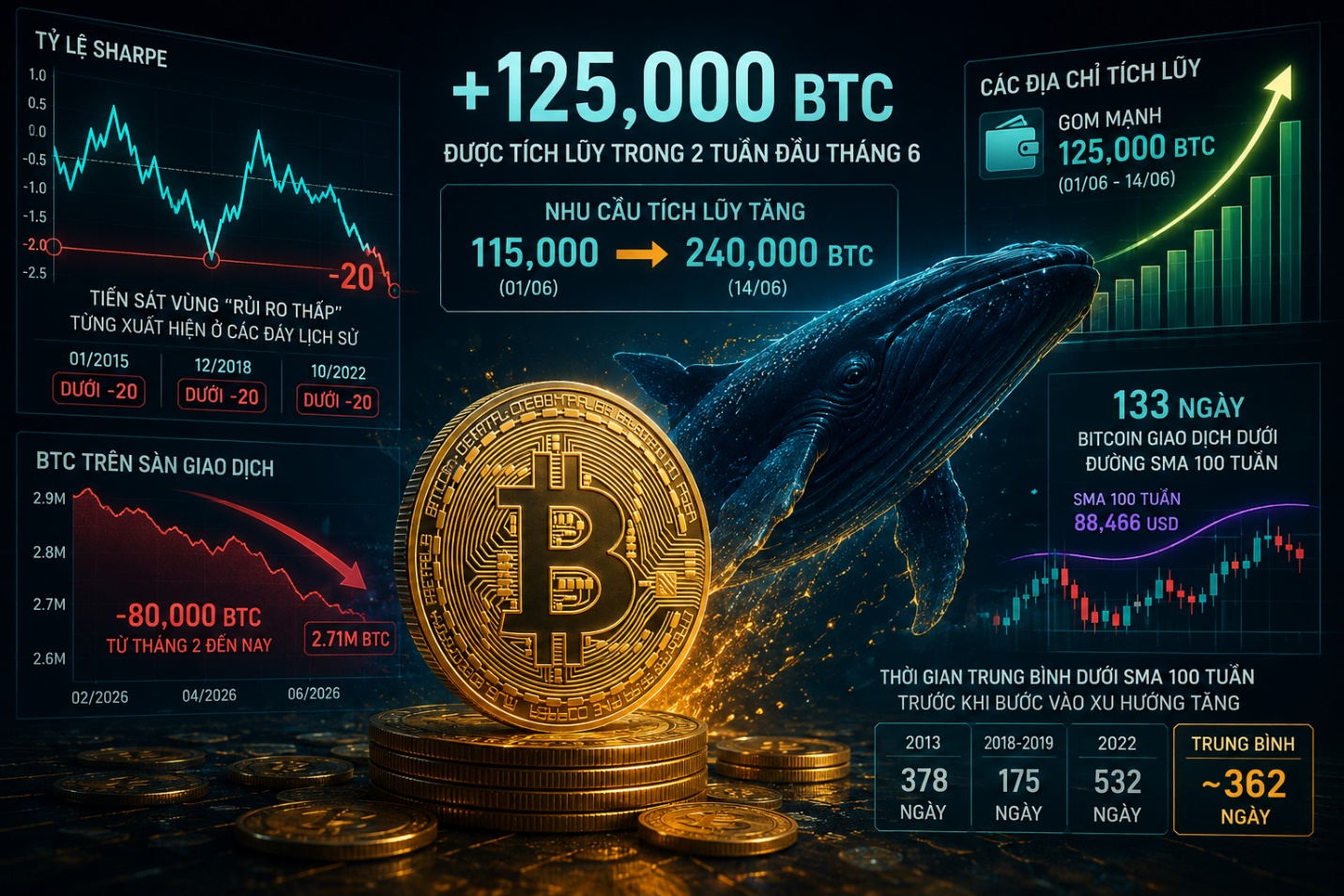 Cá voi âm thầm gom 125.000 BTC, thị trường sắp bước vào chu kỳ mới?