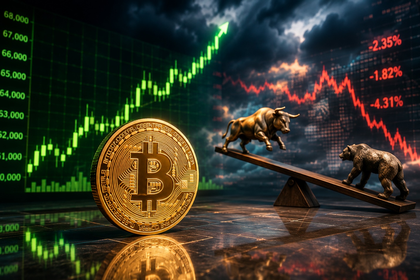 Bitcoin vượt 67.000 USD nhưng thị trường phái sinh phát tín hiệu đáng ngại