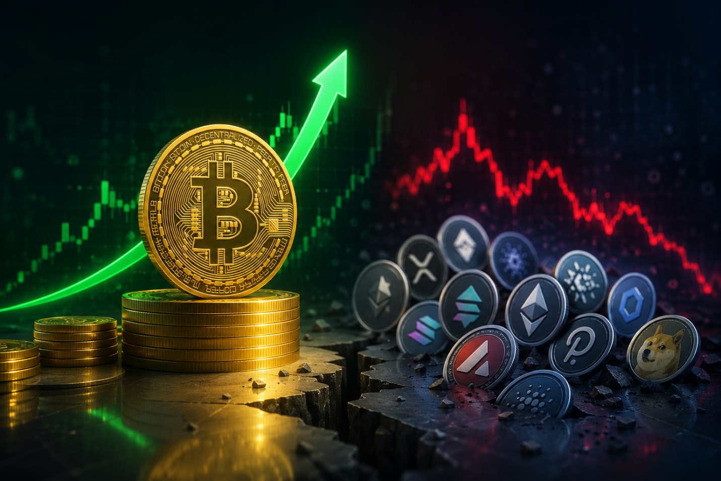 Vì sao Bitcoin tăng nhưng nhiều altcoin vẫn chưa thể bứt phá?
