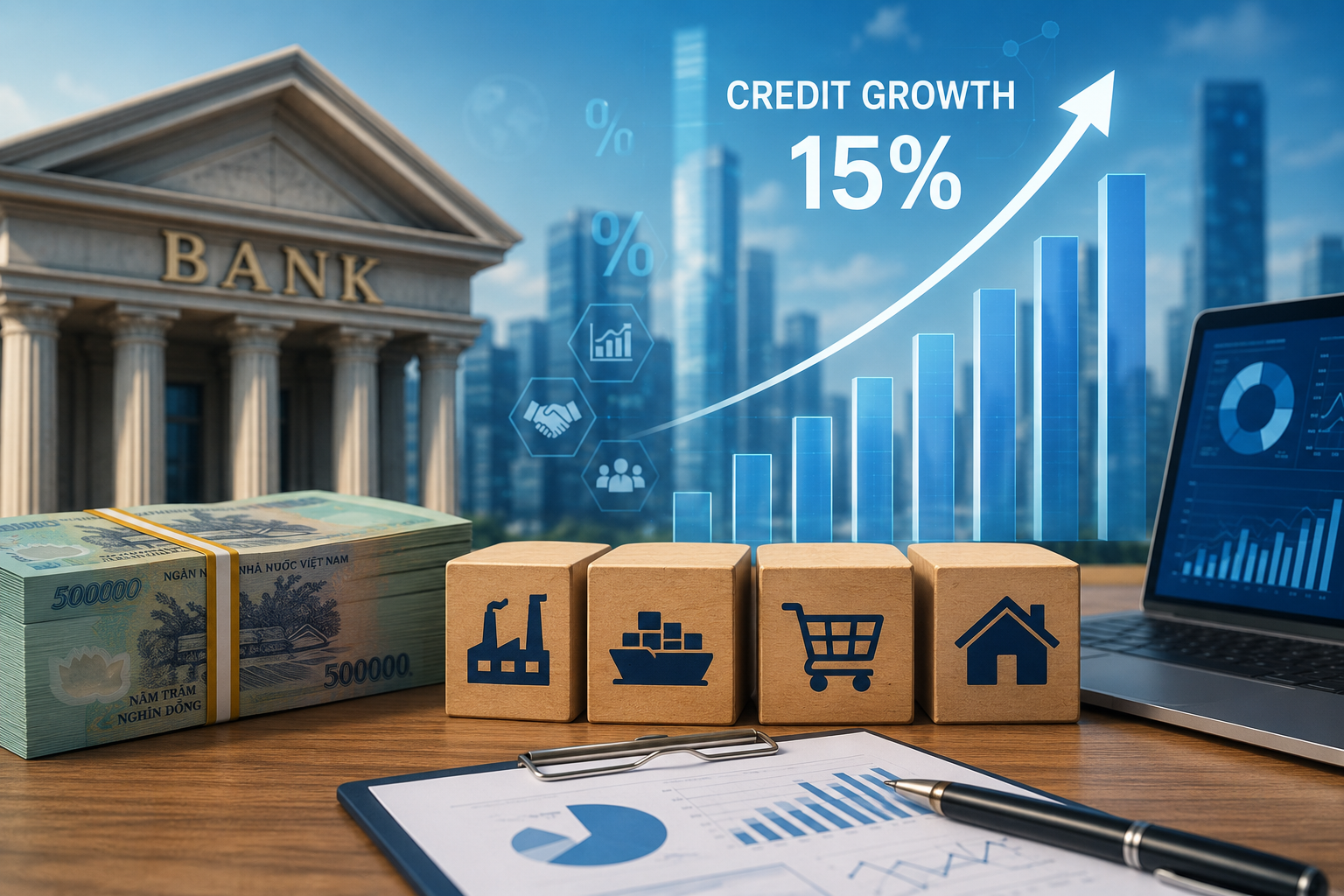 Tín dụng 2026 được dự báo tăng 15%: Loạt ngân hàng nào sẽ tăng tốc mạnh nhất?
