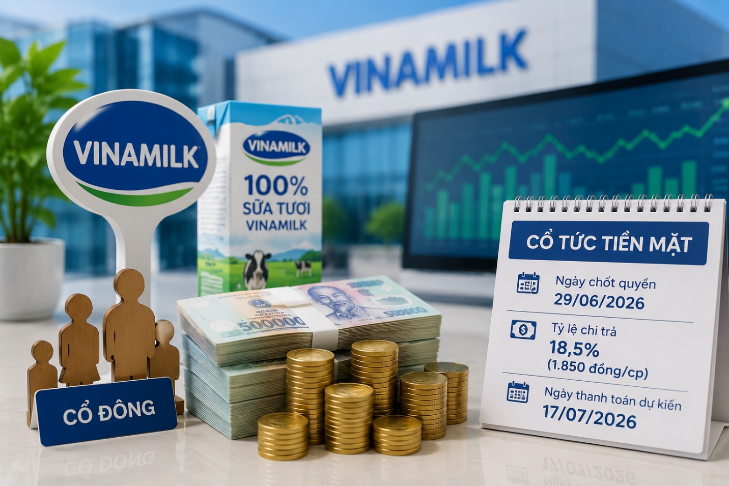Hơn 70.000 cổ đông Vinamilk sắp nhận “cơn mưa” tiền mặt giữa tháng 7