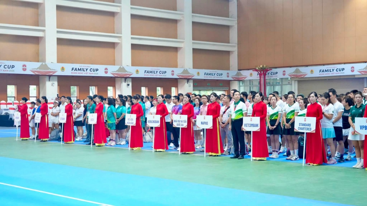 Gần 700 vận động viên tranh tài tại Giải Pickleball Family Cup Ngân hàng Việt Nam 2026