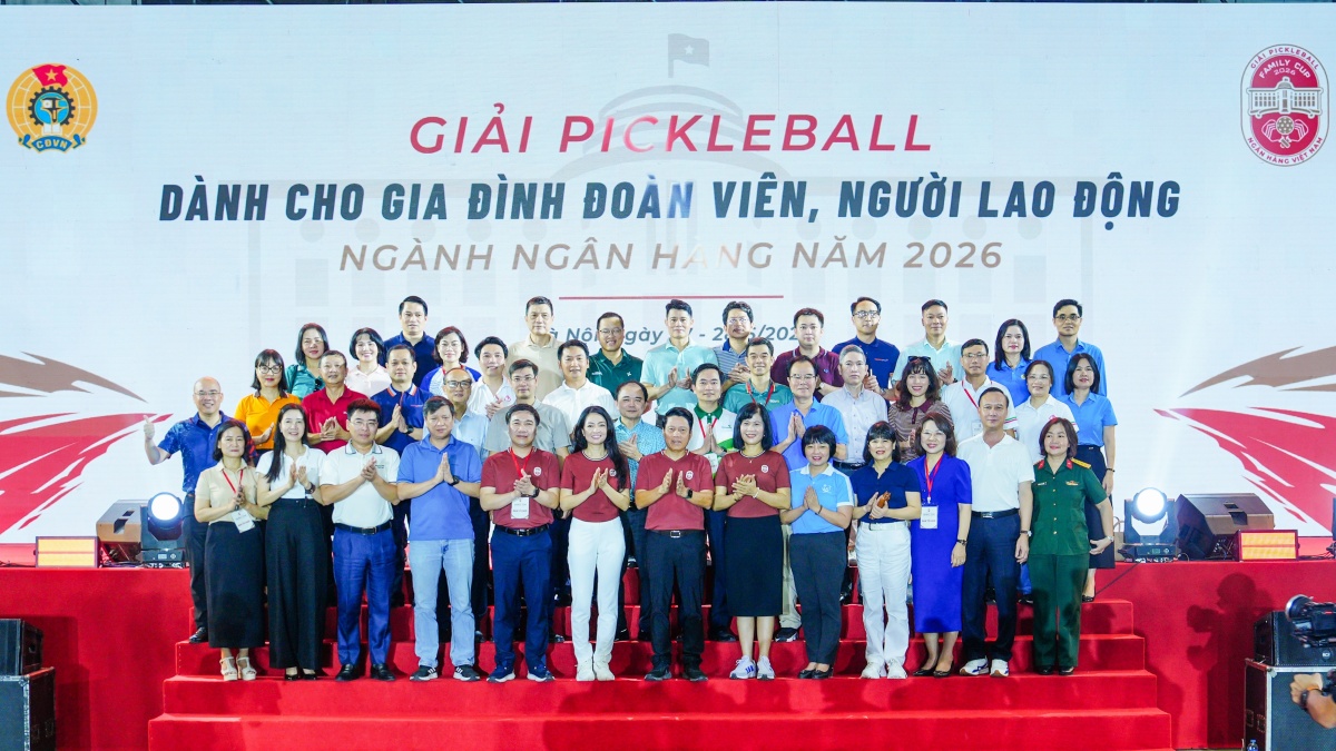 Gần 700 vận động viên tranh tài tại Giải Pickleball Family Cup Ngân hàng Việt Nam 2026