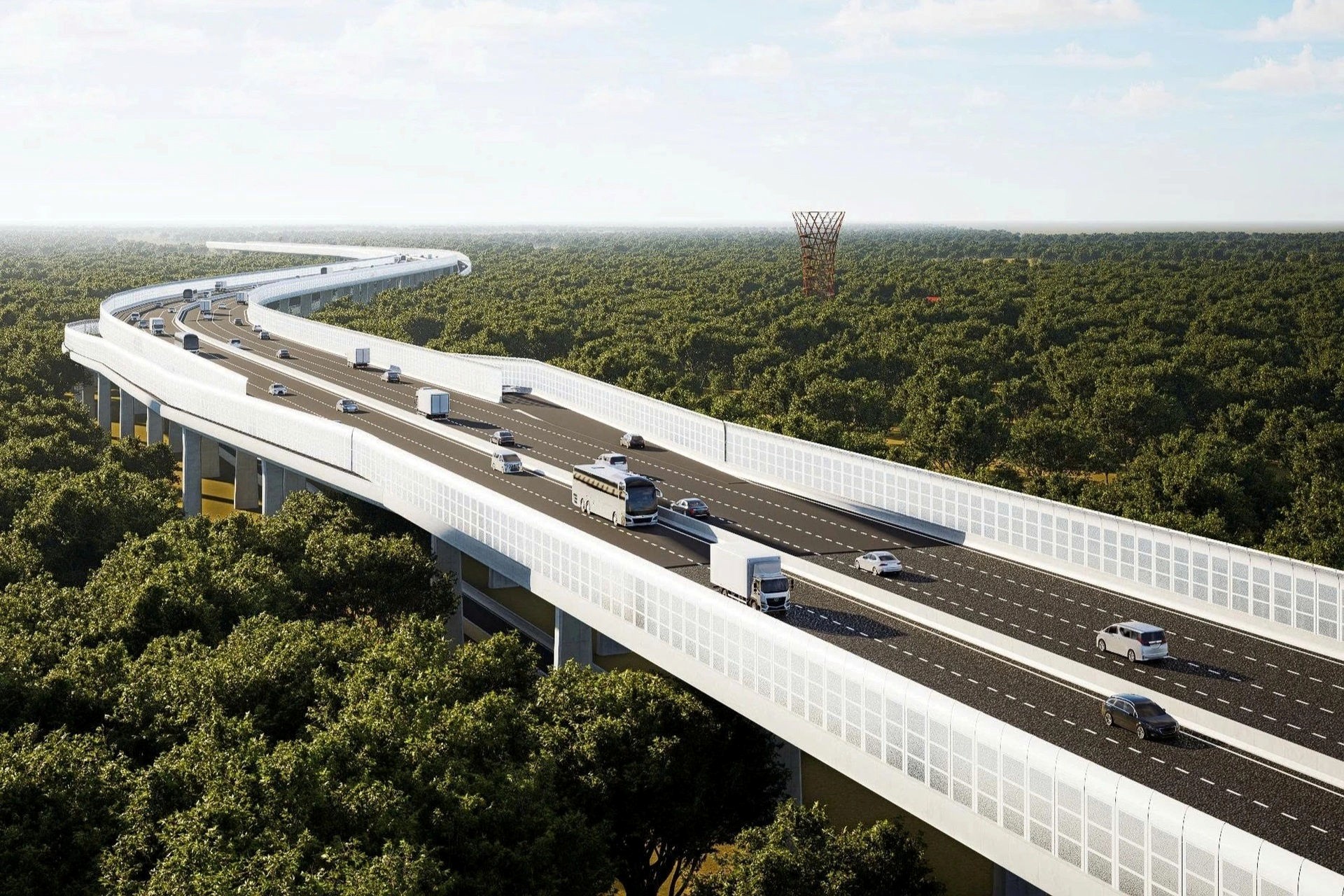 THACO chính thức khởi công tuyến đường trên cao dài 13km xuyên rừng đặc dụng
