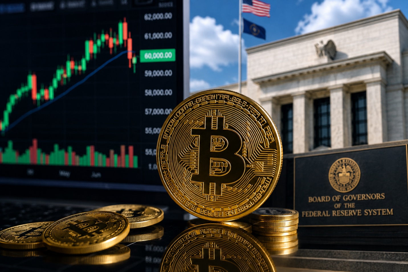 Bitcoin vượt 60.000 USD sau phát biểu của Chủ tịch Fed