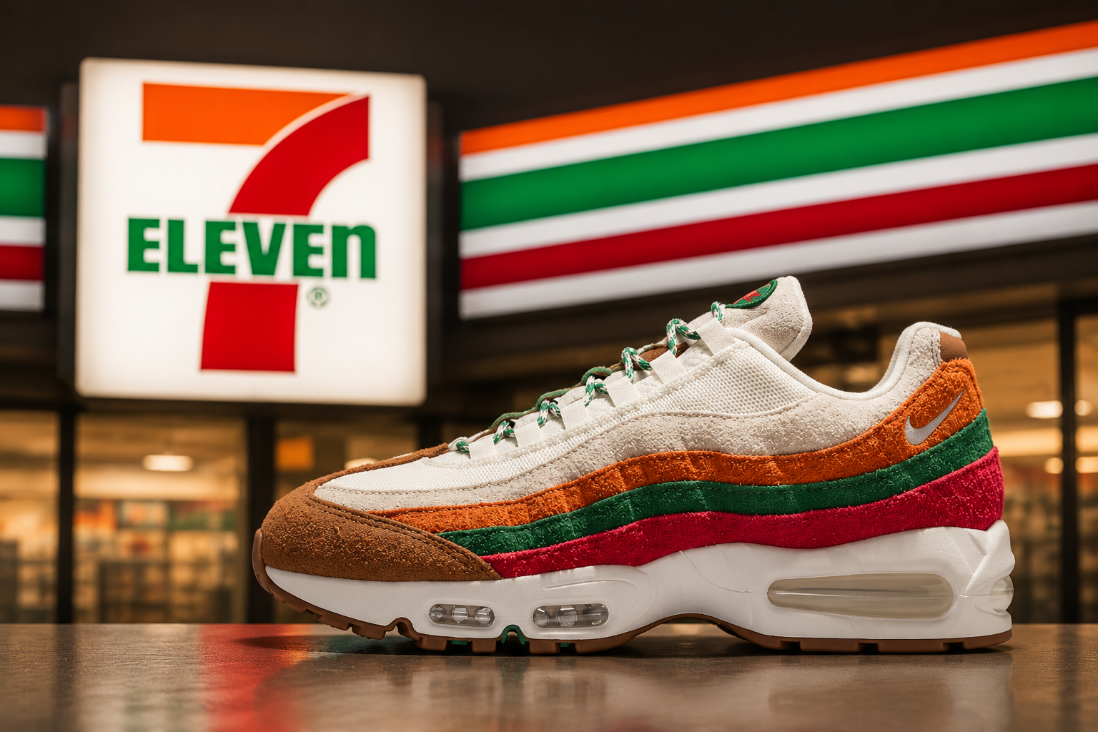7-Eleven kiện Nike vì 3 dải màu trên Air Max 95
