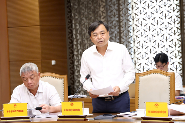 Thứ trưởng Bộ NN&MT Nguyễn Hoàng Hiệp phát biểu tại cuộc họp. Ảnh VGP.png