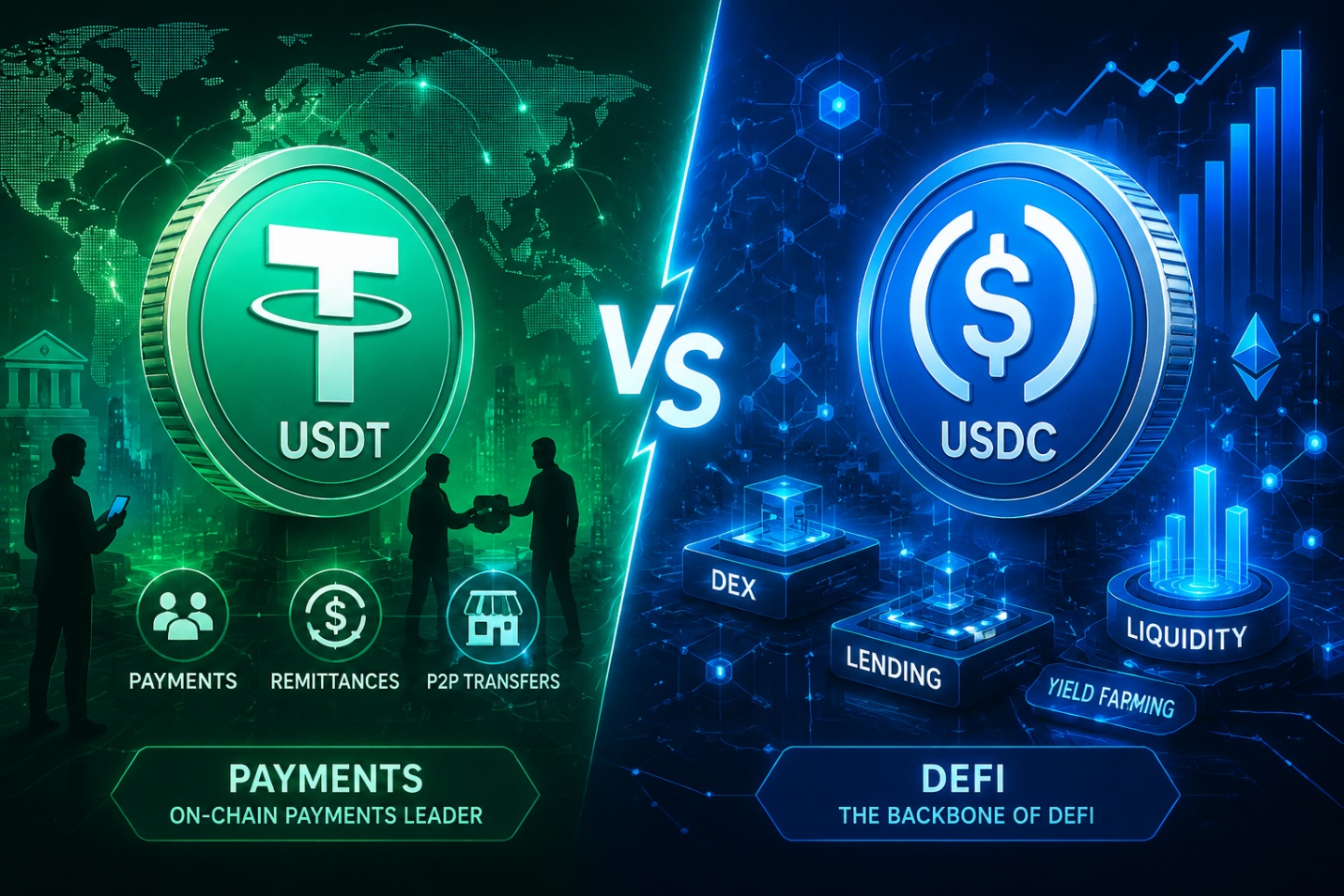 Không còn cuộc chiến USDT - USDC, hai ông lớn stablecoin đang chia sân chơi