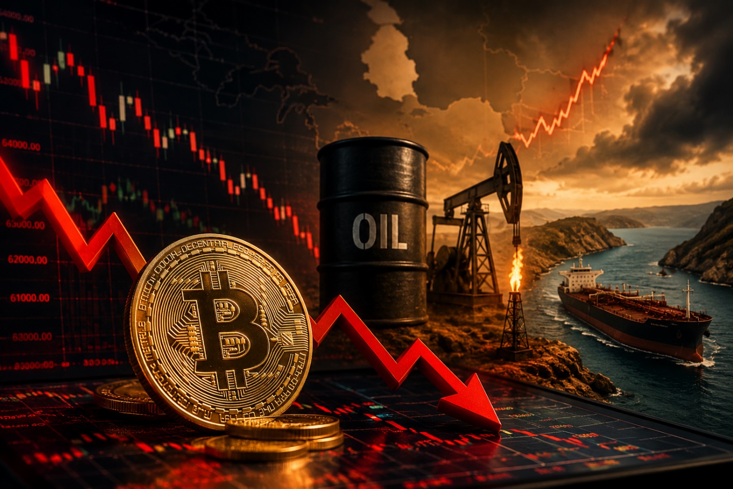 Căng thẳng Mỹ - Iran phủ bóng thị trường, Bitcoin đối mặt nguy cơ lùi về 61.000 USD