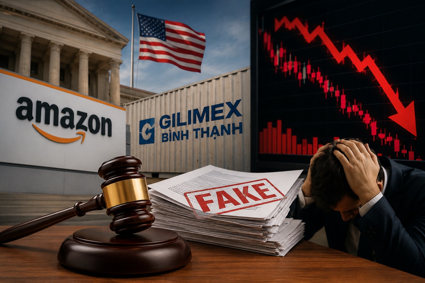 Gilimex đối mặt cú đòn kép: Thua kiện Amazon, GIL giảm sàn trong phiên 10/7