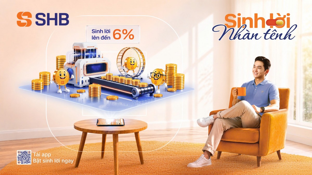 Không cần chuyển sang tiết kiệm, tiền trong tài khoản SHB vẫn có thể sinh lời