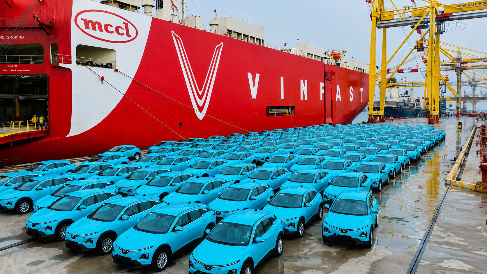 Green SM xuất hơn 1.300 xe điện VinFast sang châu Âu