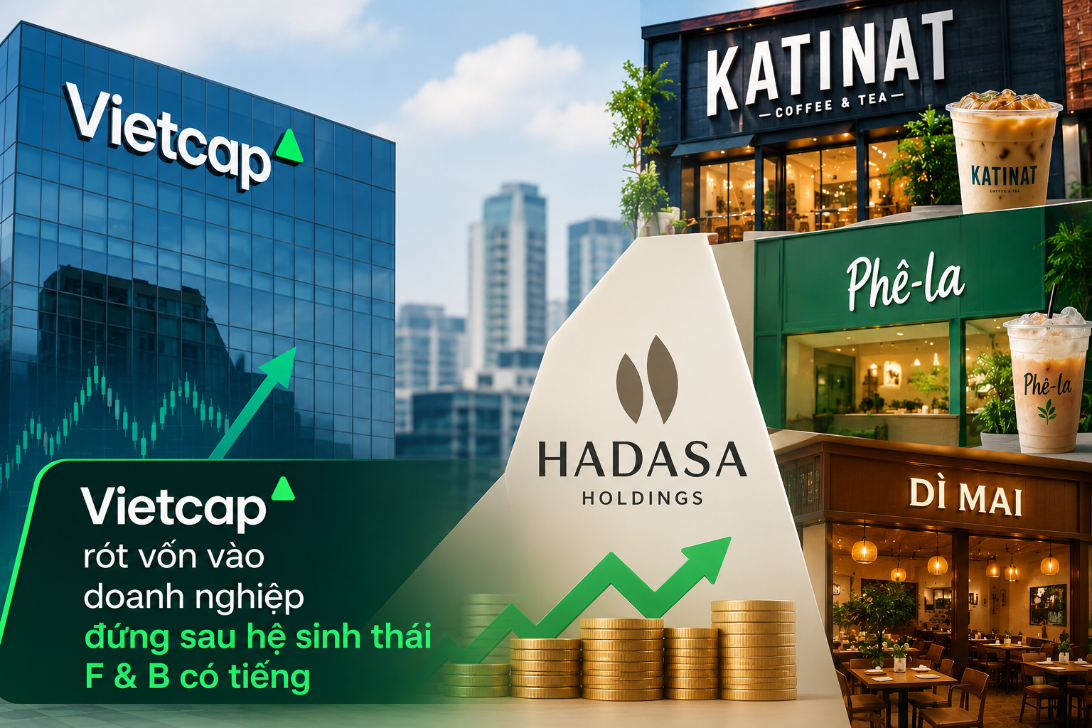 Vietcap rót gần 390 tỷ đồng vào hệ sinh thái Katinat, Phê La, Dì Mai...