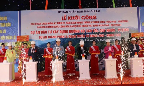 Gia Lai khởi công dự án thành phần 2 cao tốc Cao tốc Quy Nhơn - Pleiku