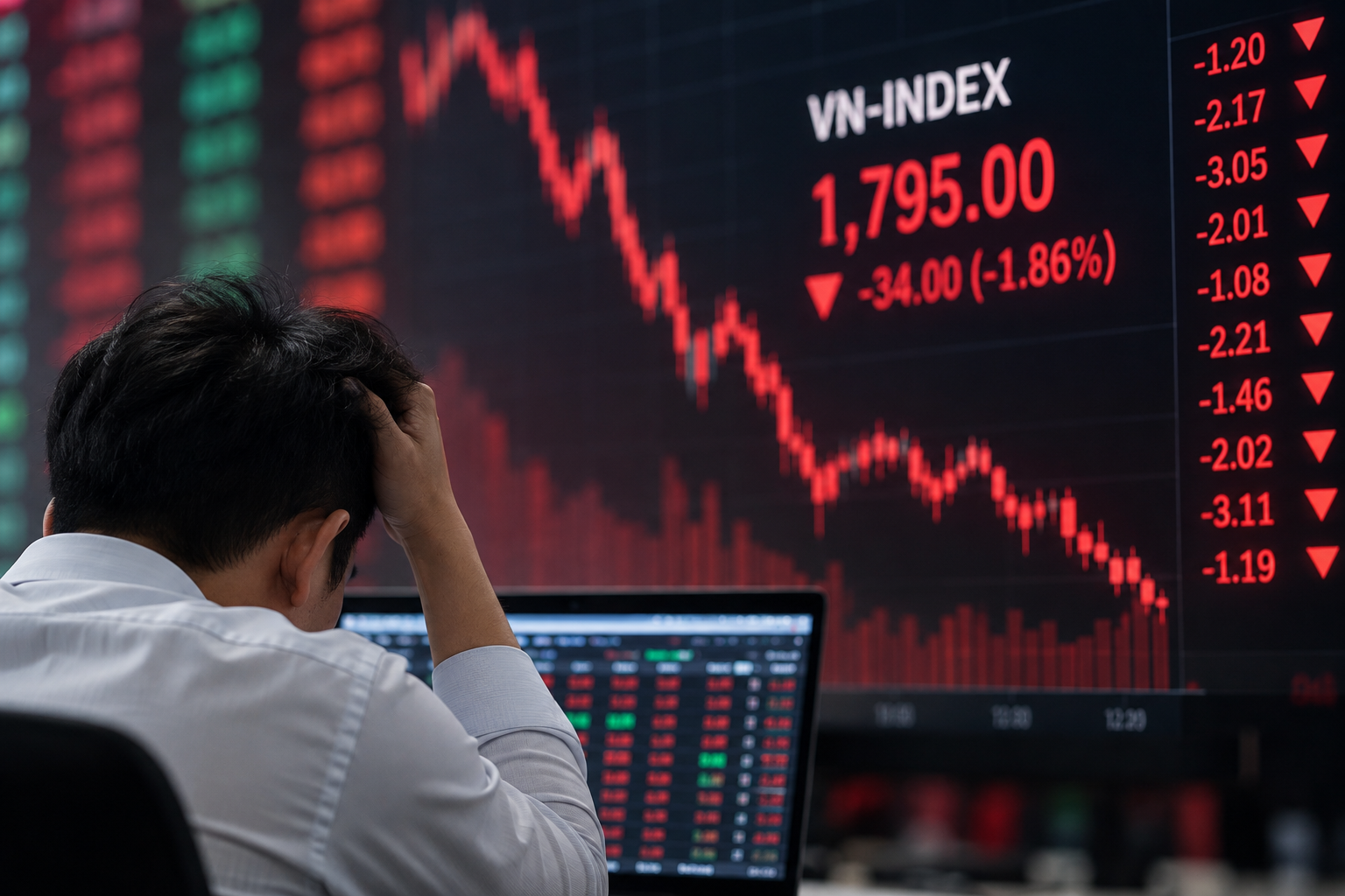 VN-Index mất gần 58 điểm: Công ty chứng khoán khuyến nghị hạ margin, tránh bắt đáy