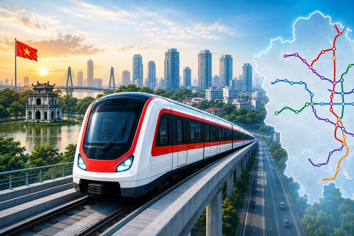 Hàng trăm km metro mở ra quỹ đất phát triển đô thị mới tại Hà Nội và TP.HCM