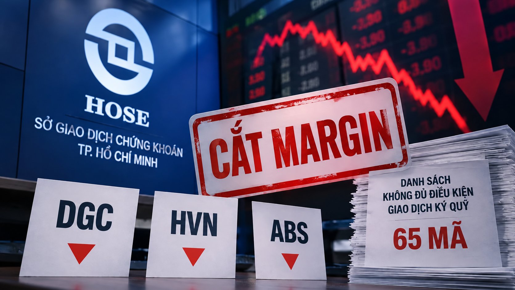 HoSE công bố doanh sách cổ phiếu bị cắt margin trong quý cuối năm 2026