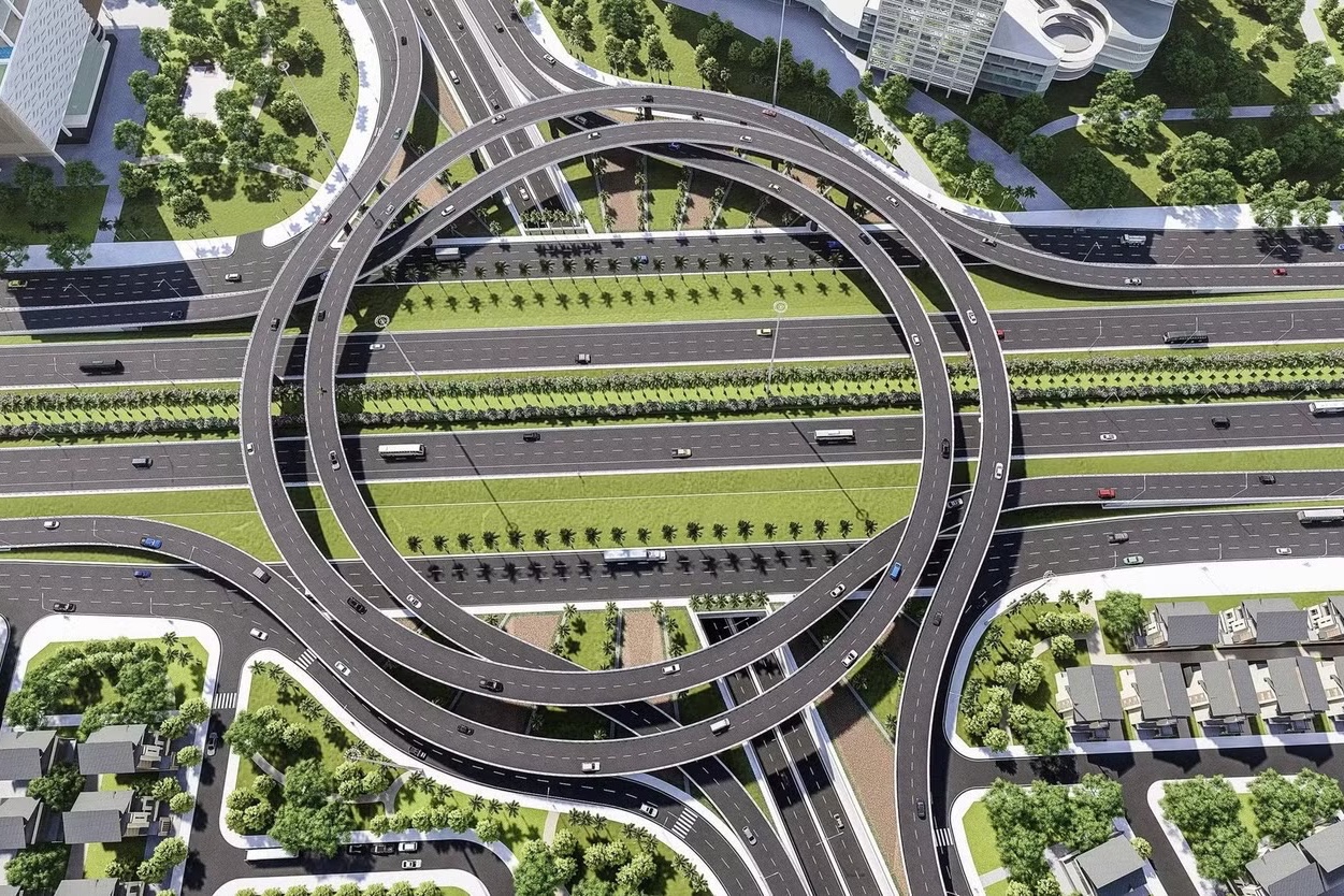 Lộ diện 'siêu nút giao' nối Vành đai 3,5 với Đại lộ Thăng Long: Hầm chui gần 1km dần lộ diện